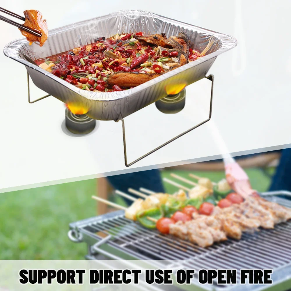 10pcs/set BBQ Drip Pan Tray Oil-Proof Aluminum Foil Tin Box Air Fryer Disposable Tray Non-Stick Steaming Basket Kitchen Tool