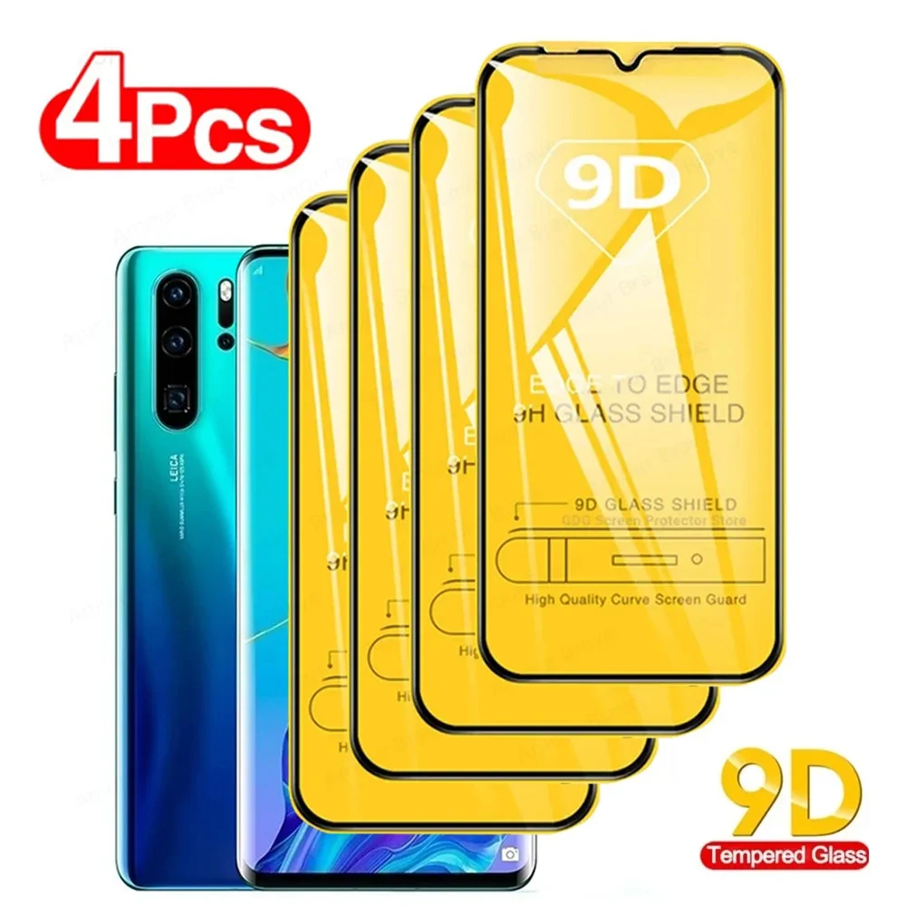 4PCS Full Cover Screen Protector For Huawei  P40 P20 Lite Tempered Glass For Huawei  Nova 5i 5 4 Y9A Y7 Prime 2019 Y6 Y5 Glass