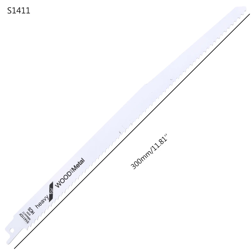 High Carbon Steel S1411DF 300mm 12" Reciprocating Saw Blade Effective Flexible For Cutting Wood Woodworking