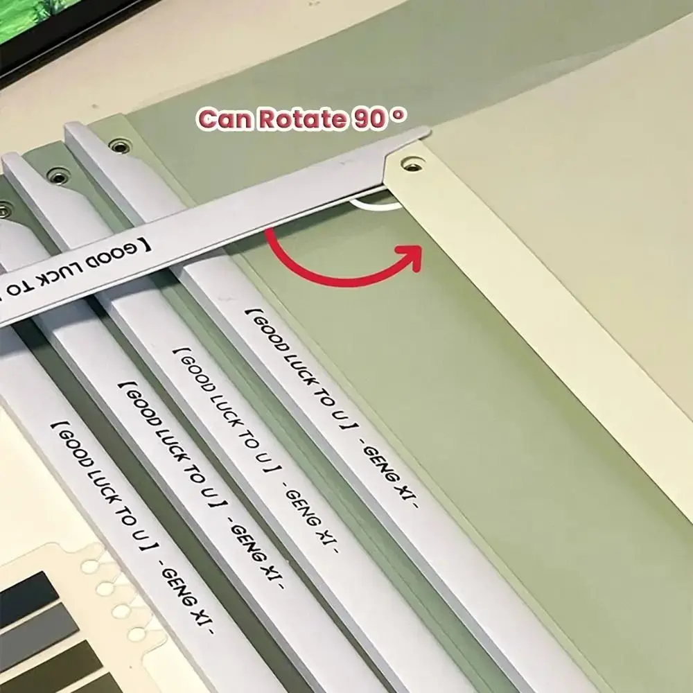 Gradient Morandi Color A4 Draw Rod Folder Waterproof Sliding Bar Pull Rod Clip Thickened Large-capacity Test Paper Storage Clip