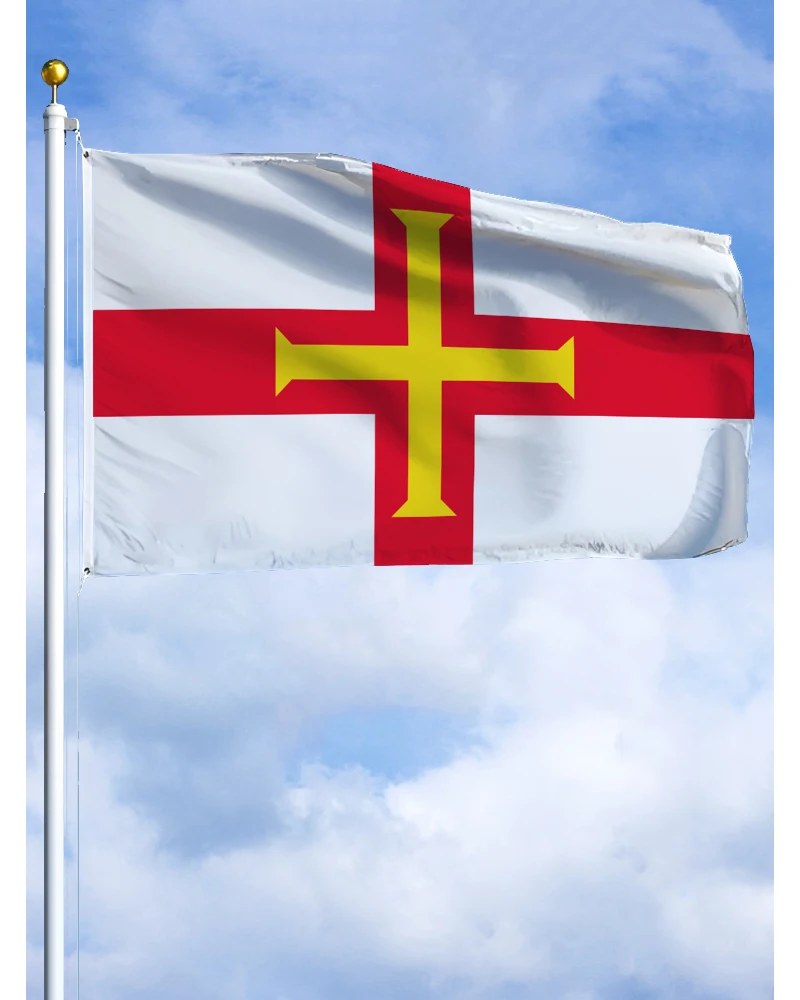 60×90 90x150 120×180CM Guernsey Guernesey Emblem Flag Polyester Printed Banner Tapestry For Decor