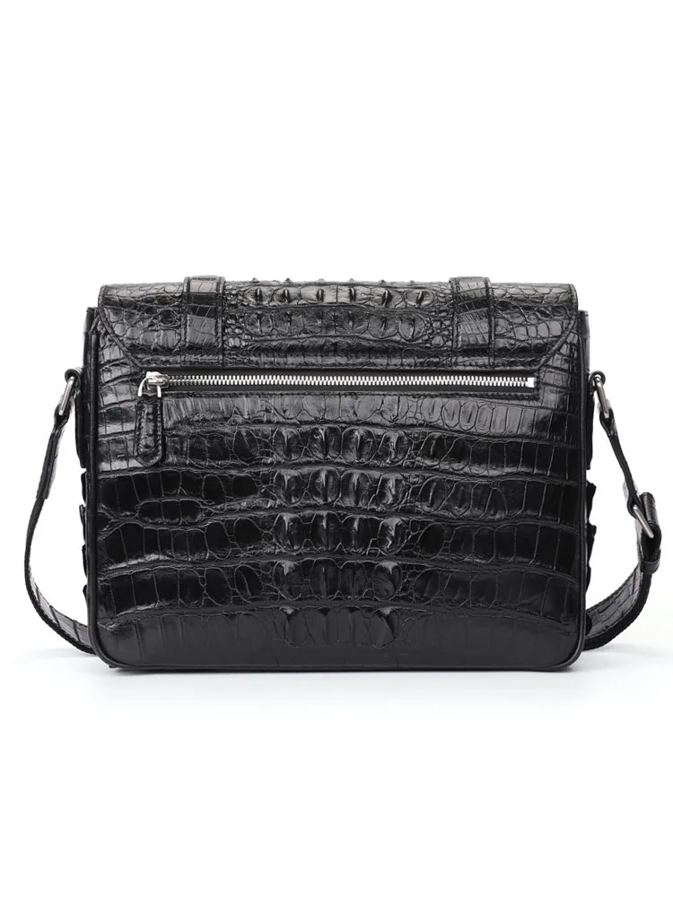 Luxury Men Business Women Real Crocodile Satchels Top Quality Genuine Leather Briefcase New Vintage Strap Crossbody Shoulder Bag