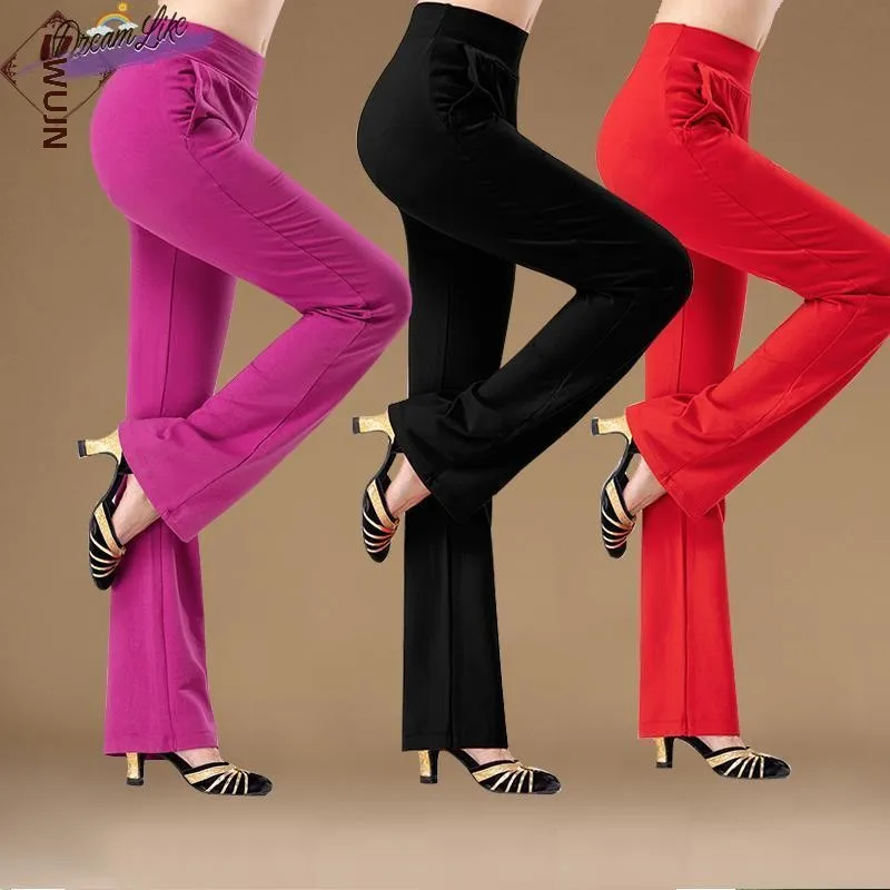 

Square Dance Clothing Pants New Style Spring Summer Quick Dry Thickened Sports Modal Flared Dancing Casual Pants Winter