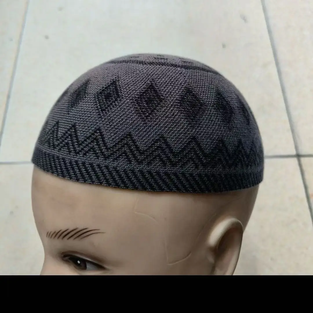 Topi Muslim untuk Pria Pakaian Rajut Crochet Kufi Turki Kippah Islami Turban Yahudi Katun Mesh 03670