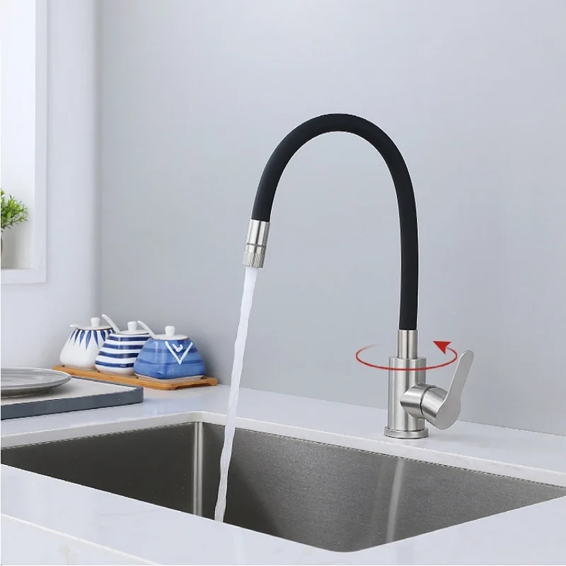 Kitchen Faucet Universal Swivel Wash Basin Balcony Splash Proof Faucet Flexible Hose Hot Cold Water Mixer Tap Dual Modes Nozzle