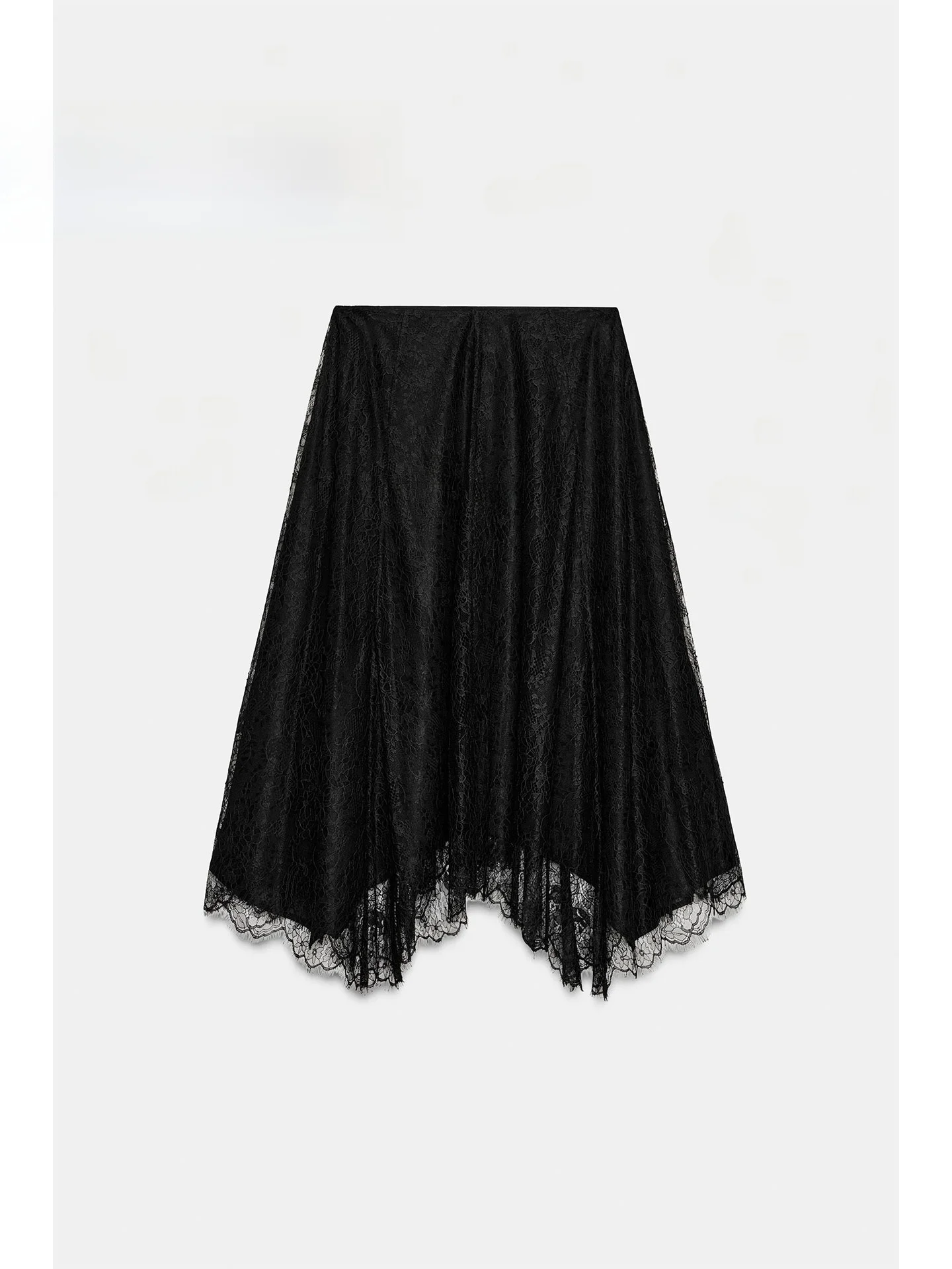 ربيع 2026 ألف خط ميدي تنورة دانتيل غير متناظرة التخسيس تاريخ ليلة Ele بسيط Sle لباس غير رسمي الوقوف صالح