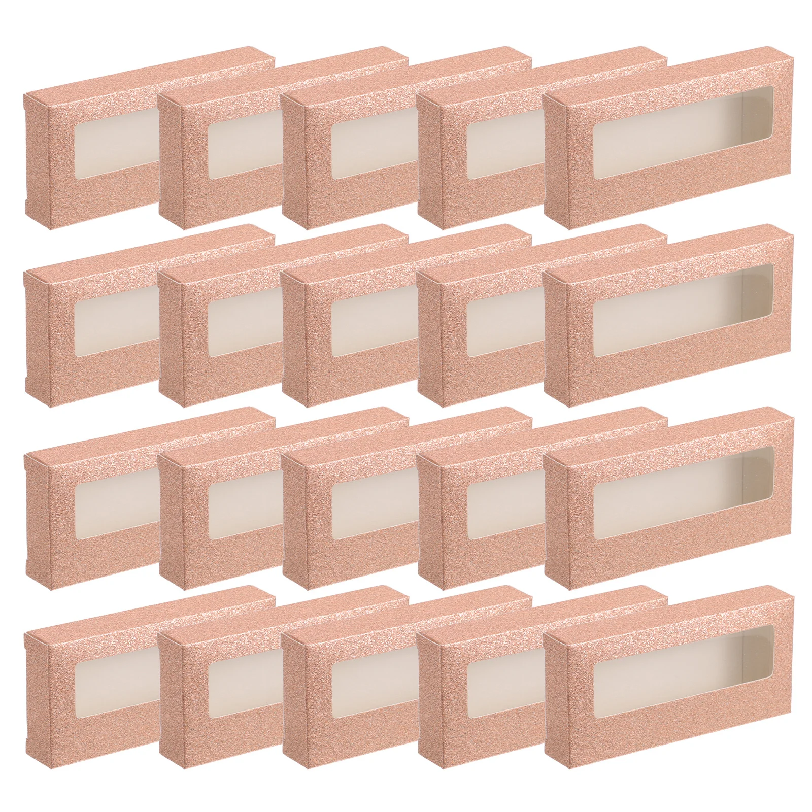 Cajas de 20 piezas para pestañas, organizador de almacenamiento con tapa transparente portátil, estuches para extensiones de pestañas, contenedores para embalaje de pestañas postizas