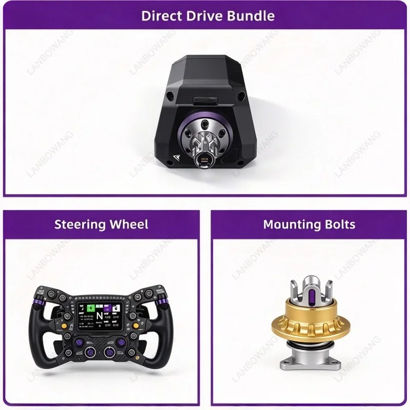 For CONSPIT 290GP 290mm Formula Sim Racing Wheel, Carbon Fiber Panel with 4.3