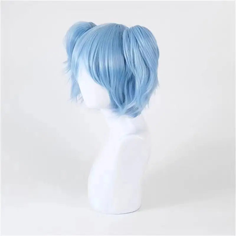 Anime Assassination Classroom Shiota Nagisa Cosplay Wig Adult Women Girls Blue Short Ponytail Hair Heat Resistant Wigs Halloween