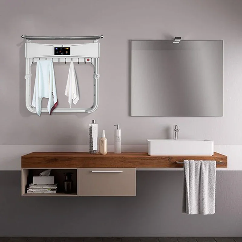 Intelligent Towel Rack Temperature Control Electric Towel Drying and Disinfection Toilet 304 Bath Towel Rack Holeless