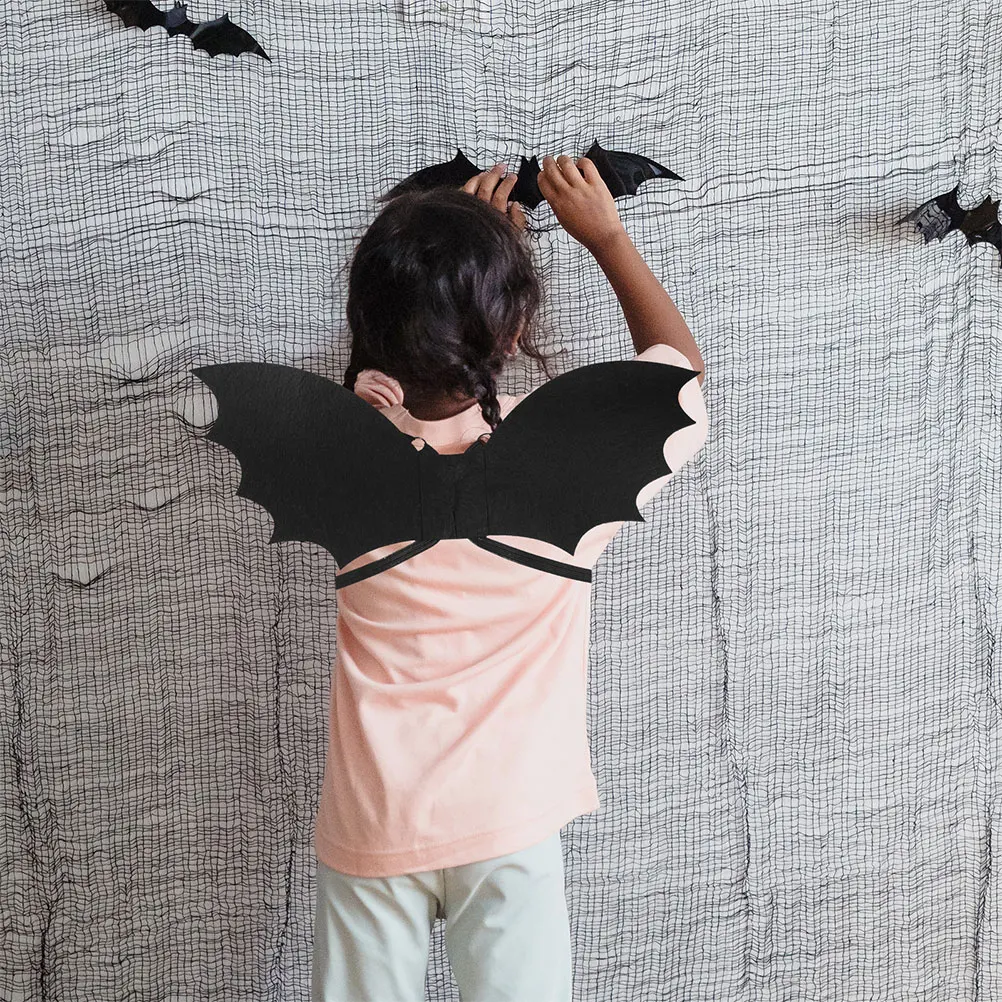 

2pcs Bat Wings Nonwoven Kids Costume Halloween Party Accessories Realistic Design cosplay Dog Cat Pet Dress up