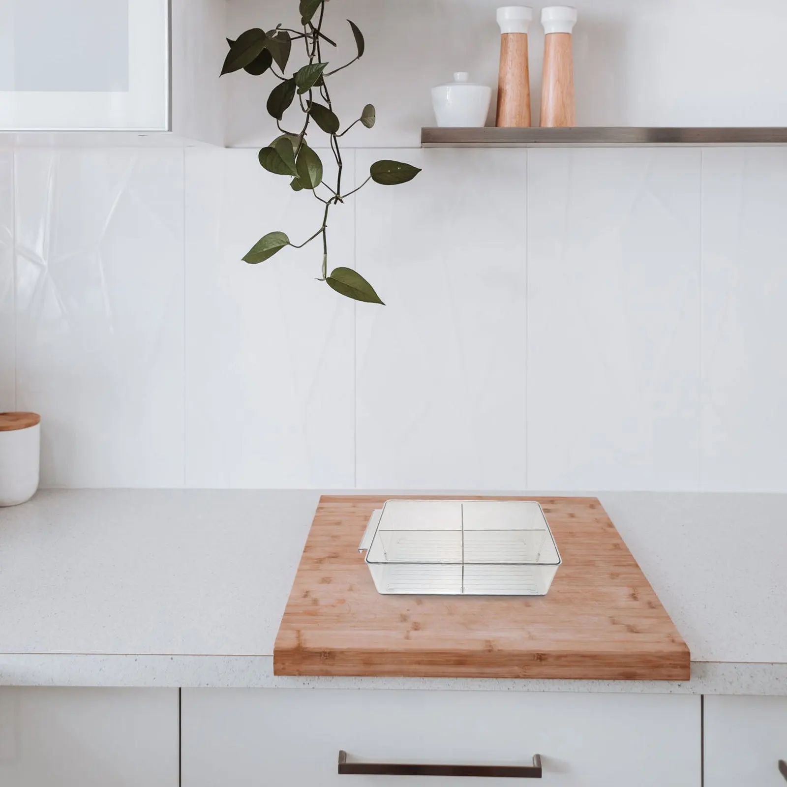 

Refrigerator Food Storage Box 4-Compartment Transparent Bpa-Free Plastic Fresh Keeping Container for Fruits Vegetables Snacks