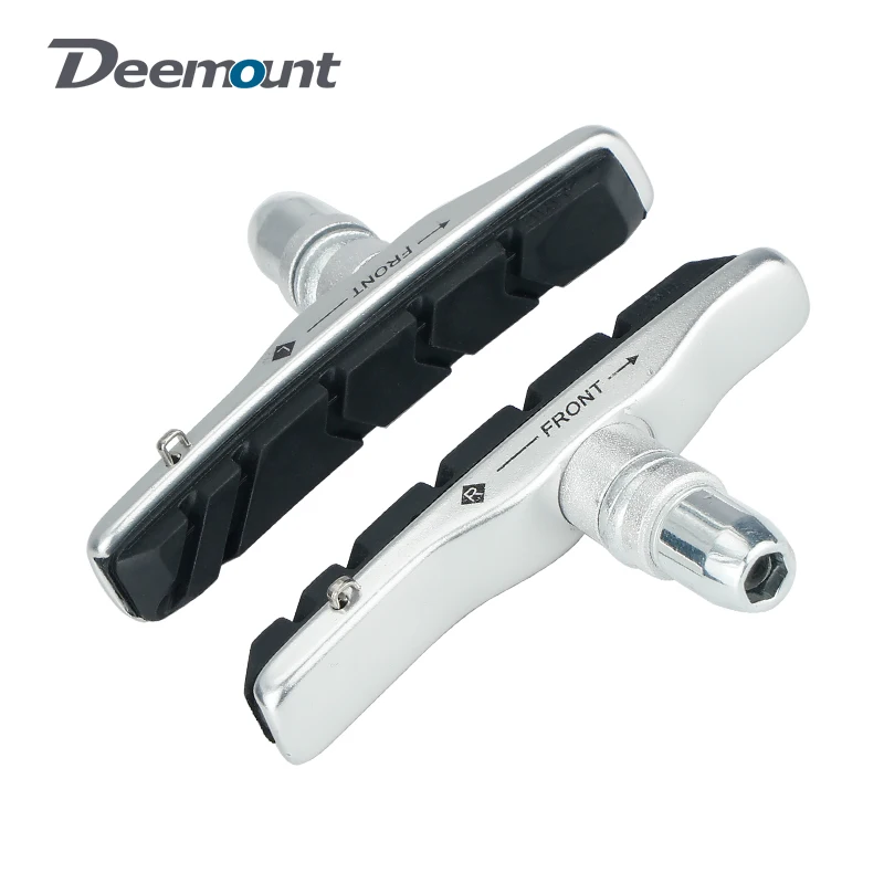 Deemount Quality V-Brake Pads MTB Mountain Bicycle 72mm Caliper Brake Alum. Shoes for Linear Pull Brakes All Weathers Low Noise