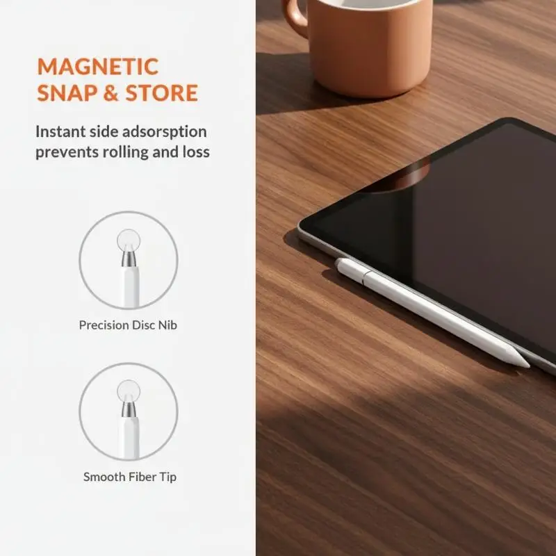3 In 1 Universal Capacitive Stylus Pen Magnetic Adsorption Touch Pencil Easy Carry for Business Trip Meeting Note Taking view 2
