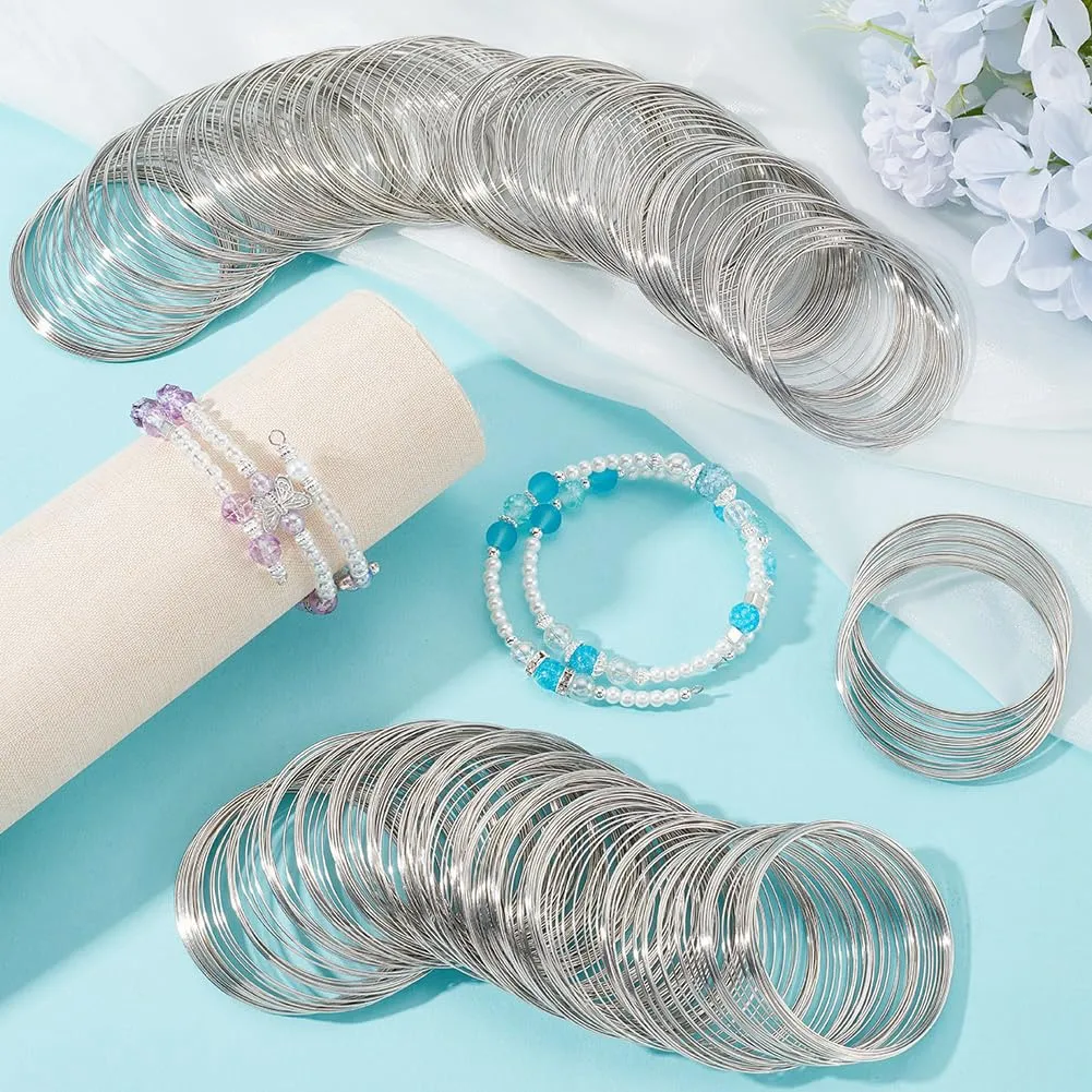 AC23-500 الحلقات الديكور سلك المجوهرات 22 قياس الصلب الذاكرة سلك أساور السائبة الفضة الكفة الإسورة النتائج لصنع المجوهرات #2
