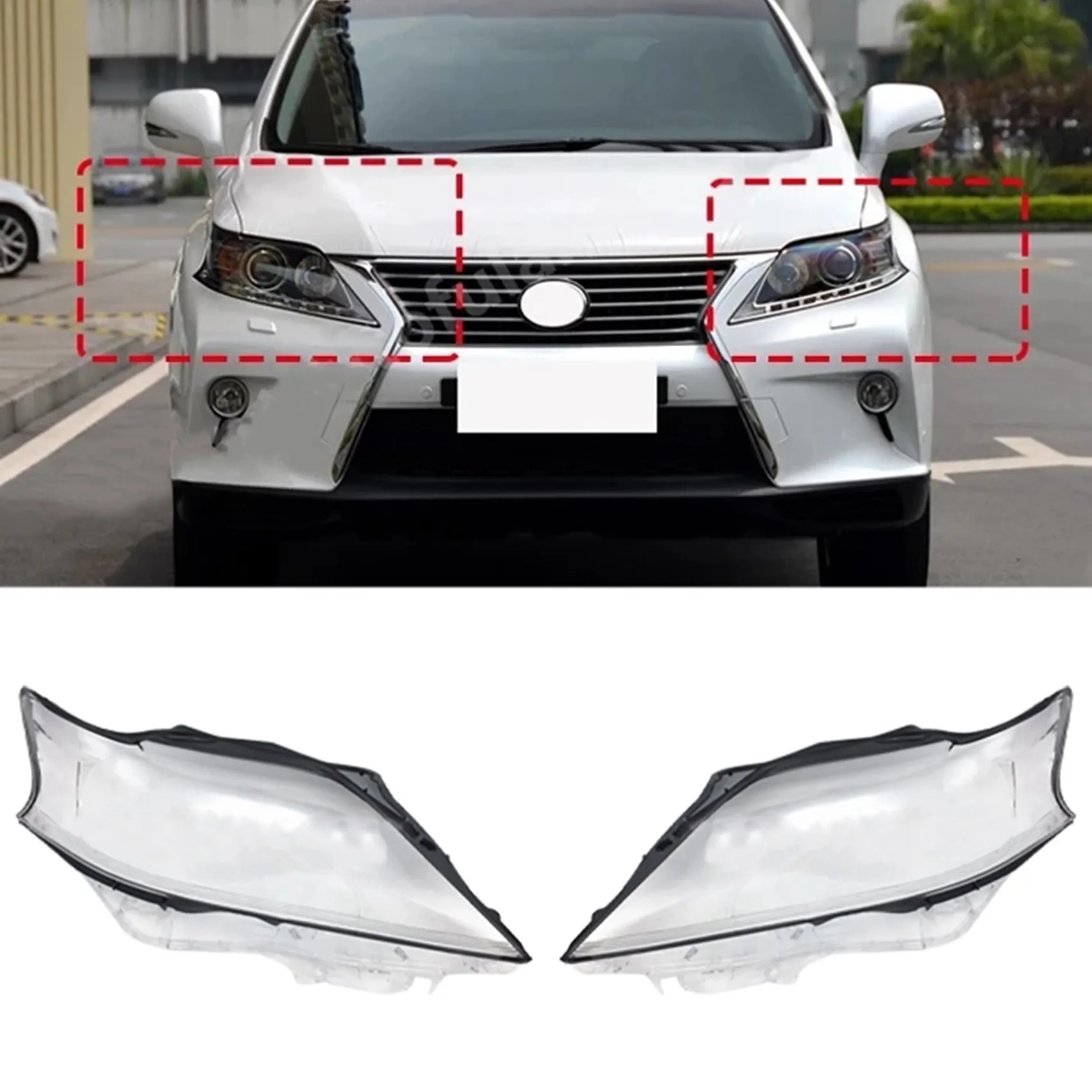 Dla Lexus RX350 RX270 RX280 RX300 2013-2015 Lewa Strona Samochodu Klosz Reflektora Przedniego Przezroczysta Osłona Lampy