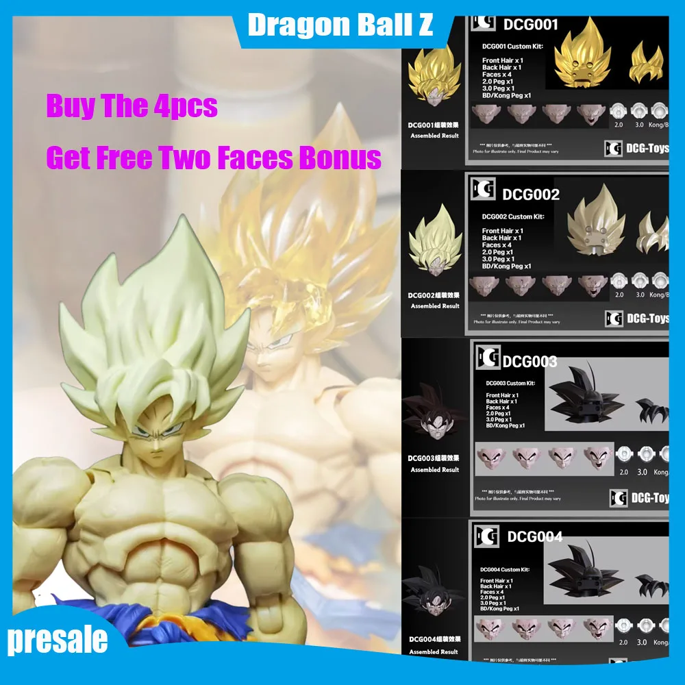 Dragon Ball Z Shf Ssj Super Saiyan Son Goku Vegeta Head Accessories Kit Anime Action Figure Kids Customized Toys Gifts Dcg Toys