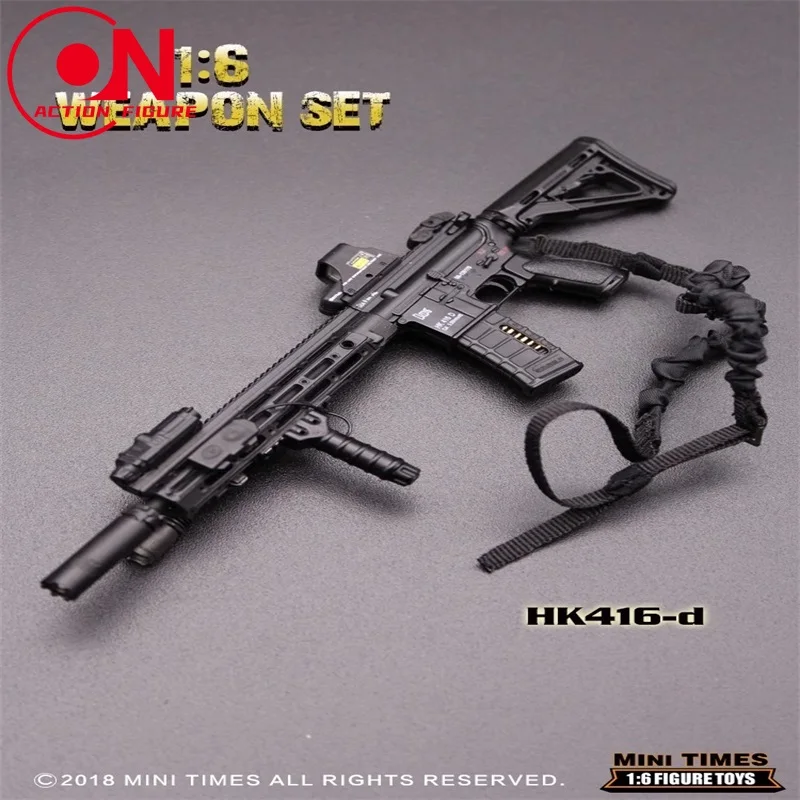 Auf Lager minitimes mini hk416 Soldat Mini Pistole Kunststoff Militär waffe Modell fit 12 ''Soldat Action figur Körper puppe