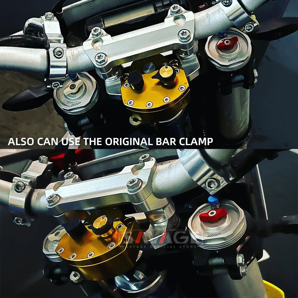 Steering Damper Stabilizer For Husqvarna 701 Enduro Supermoto GasGas ES SM 700 Motorcycle Reverse Safety Handlebar Riser Clamp