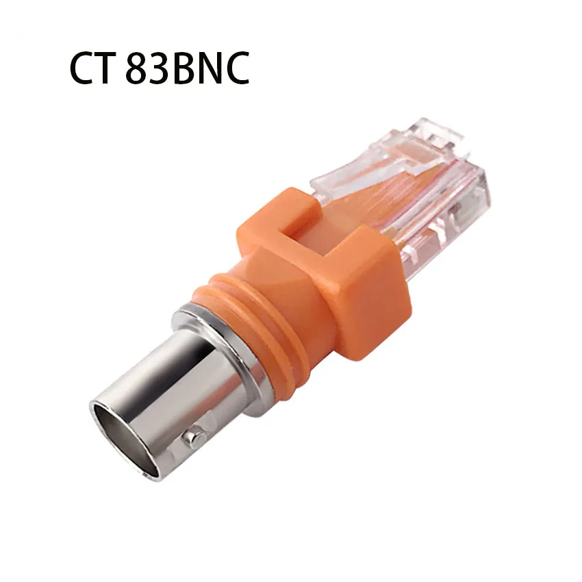 RJ45 metric to inch threaded cable TV F female network crystal head to BNC coaxial cable line finder