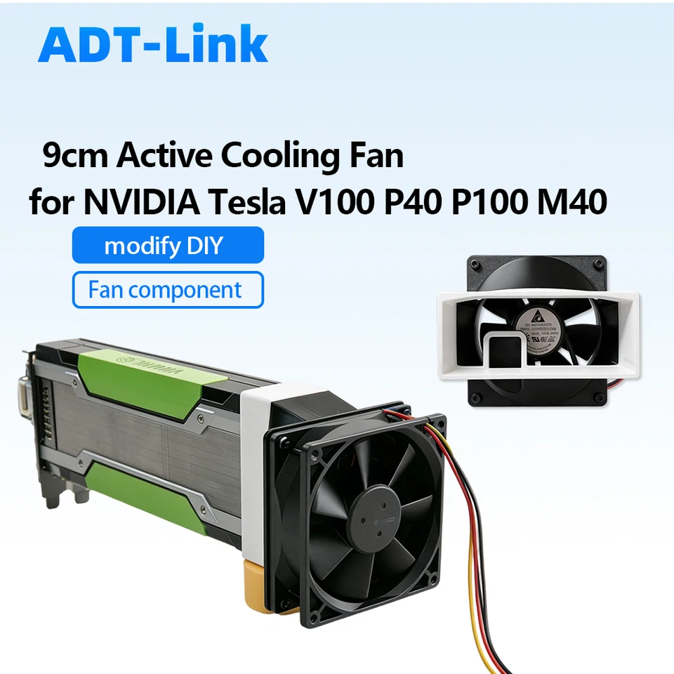 90mm GPU Cooling Fan Kit for NVIDIA Tesla V100 P40