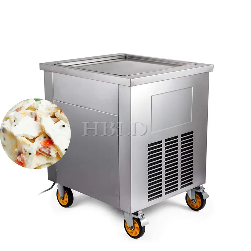 

Commercial Deep Fried Ice Cream Roll Machine, Stainless Steel Single Pot Thai Deep Fried Chocolate Yogurt Machine