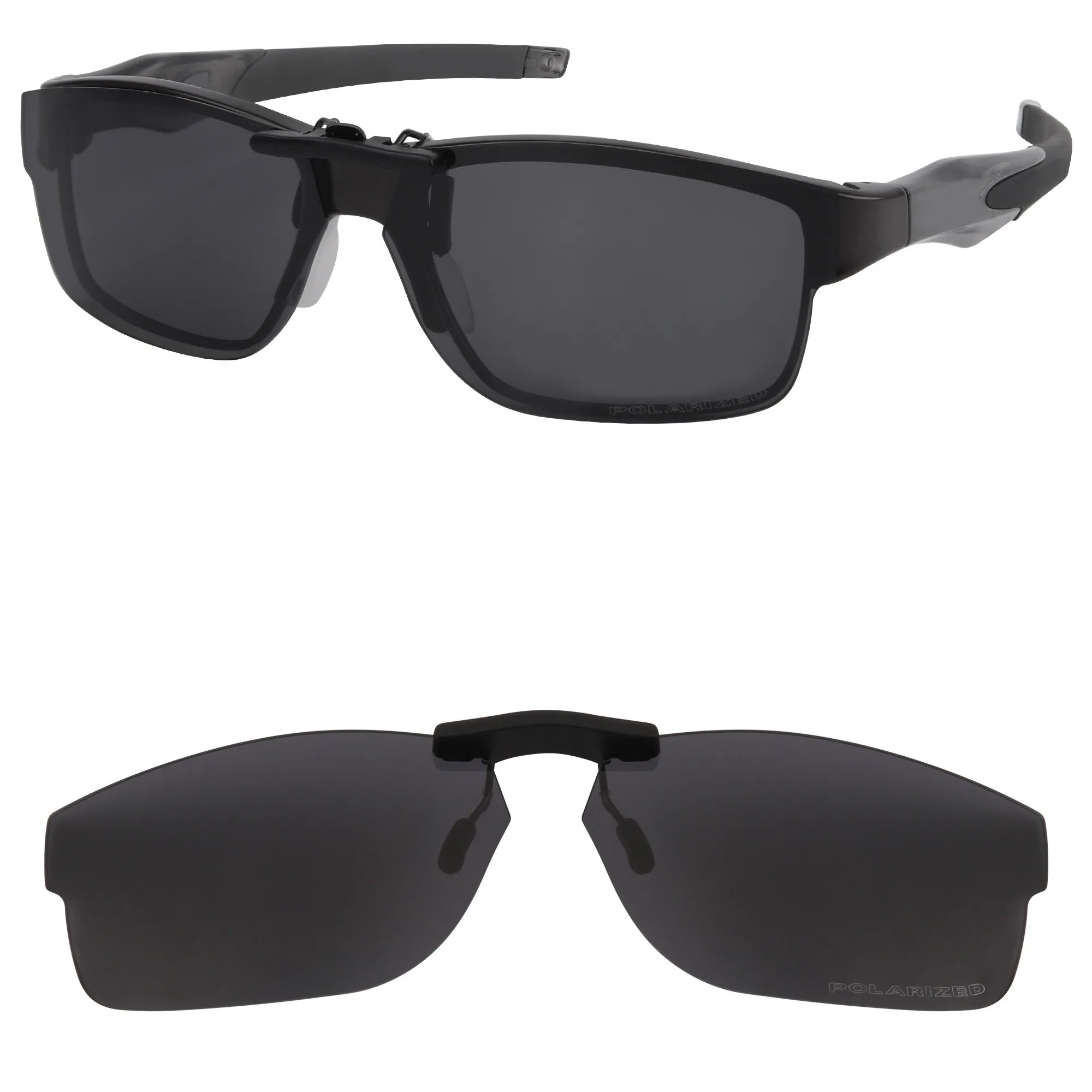 Lentes de gafas de sol polarizadas con clip Rarayvix compatibles con gafas de sol con protección UV Oakley Crosslink Switch OX3128-53-18