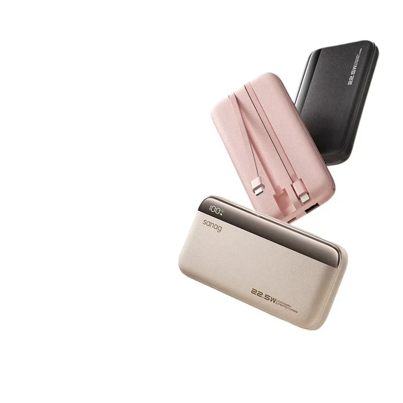 

*New power bank fast charging large capacity self-contained cable 10000 mAh portable compact mobile power supply