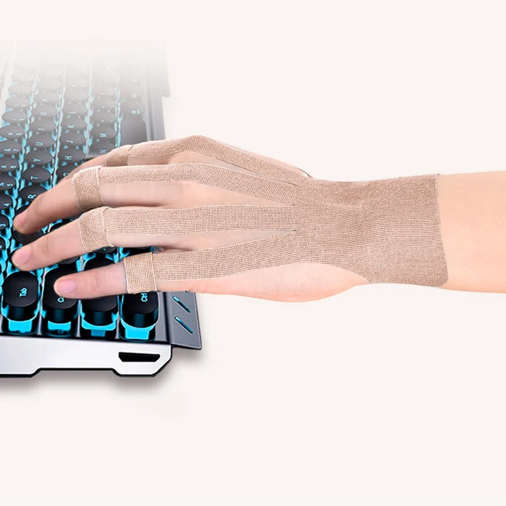 

10pcs Left Right Esports Muscle Patch Black Skin Blue Cotton Material Finger Joints Kinesiology Tape Protective Tape