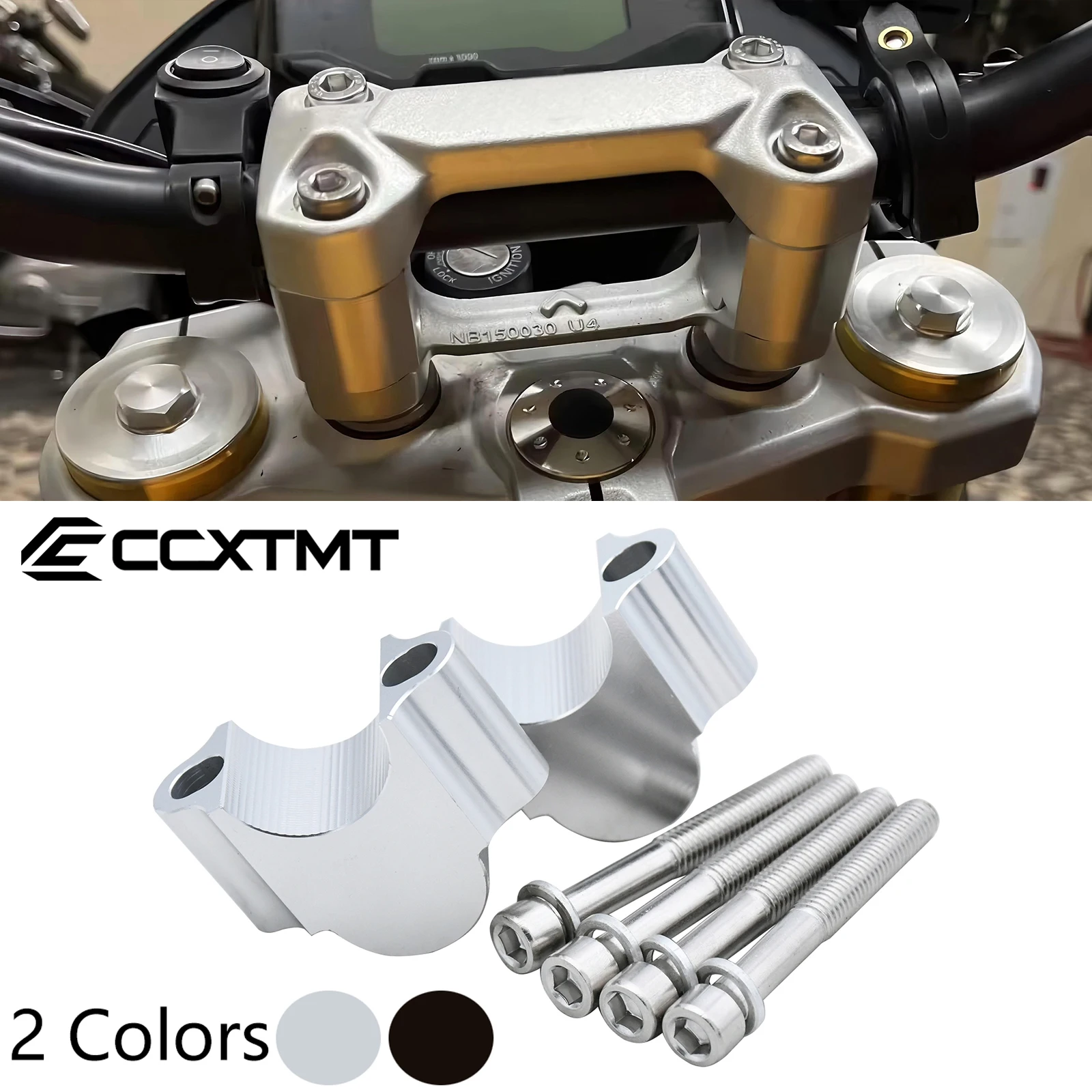Moto 28mm 1 1/8 "22mm 7/8" Manubrio Riser Bar Mount Maniglia Morsetto Per KTM Honda Yamaha Kawasaki Suzuki BWM GS1200R GS1250R