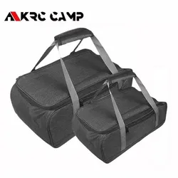 Outdoor Camping Cookware Bag Cutlery Pouch Large Capacity Tableware Handbag Outdoor Stove Tableware Storage Bag for Picnic BBQ