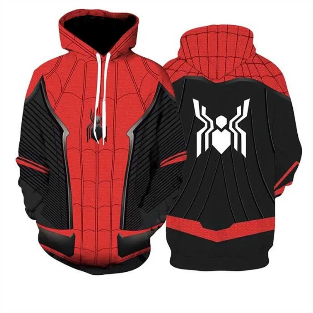 

Miniso 2024 Spider-man Male Pullover Hoodie Spider Peripheral 3D Digital Print Child Sweatshirts And Hoodies Anime Top