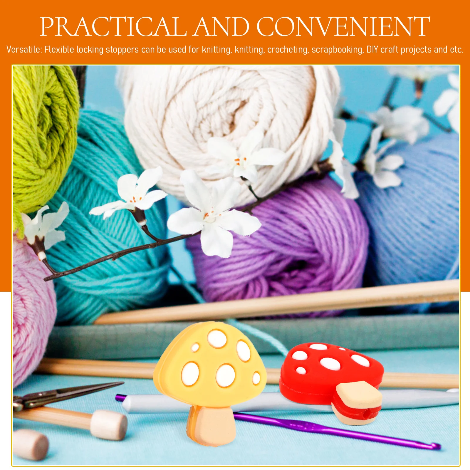 

4Pcs Needle Tip Protectors Flexible Silicone Knitting Needle Stoppers Soft Caps for DIY Craft Knitting Accessories