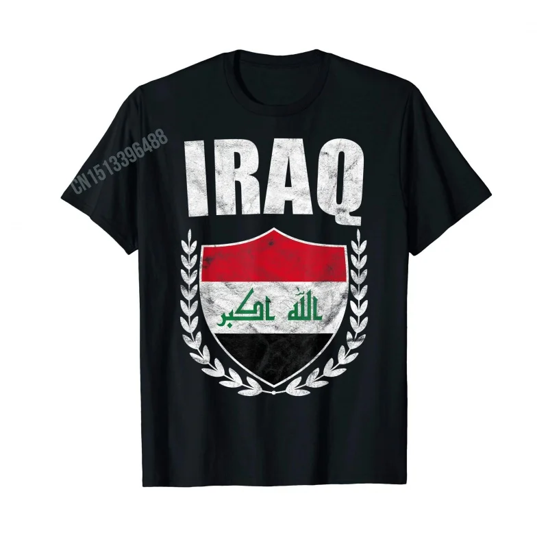 Men Women T Shirt More Design Super Iraqi Heritage Proud Iraq Roots Flag T-Shirt Map Tops 100% Cotton  Tees