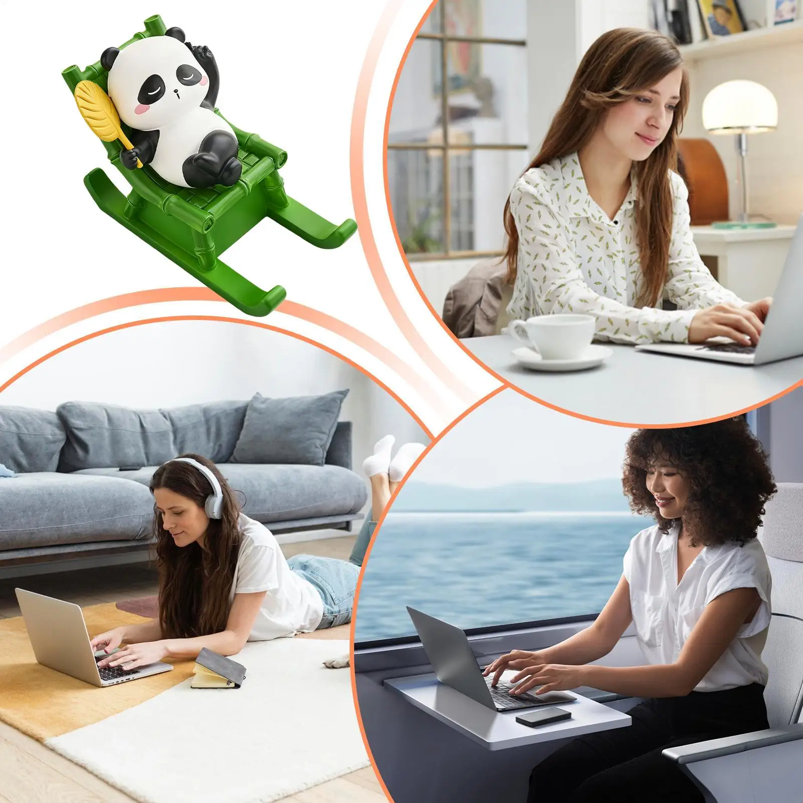 

Подставка для телефона для стола, Нескользящая устойчивая основа с изображением панды, держатель для телефона с мультяшными животными, настольная подставка для планшета, дома, спальни, гостиной