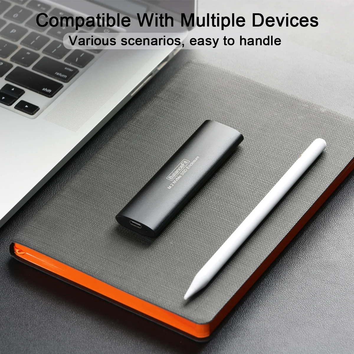 M.2 NVME naar USB C Mobiele harde schijfbehuizing M.2 NVME SSD-behuizing Tool Gratis SSD-adapter voor Windows Mac OS Linux Android PCIe M Key