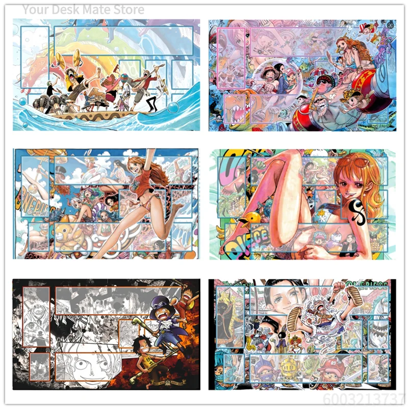 Anime One Piece OPCG DIY Spielkarten-Spielmatte Comic-Buch-Serie Luffy Nami Ace Sabo Hobby-Sammlung Spielzeug