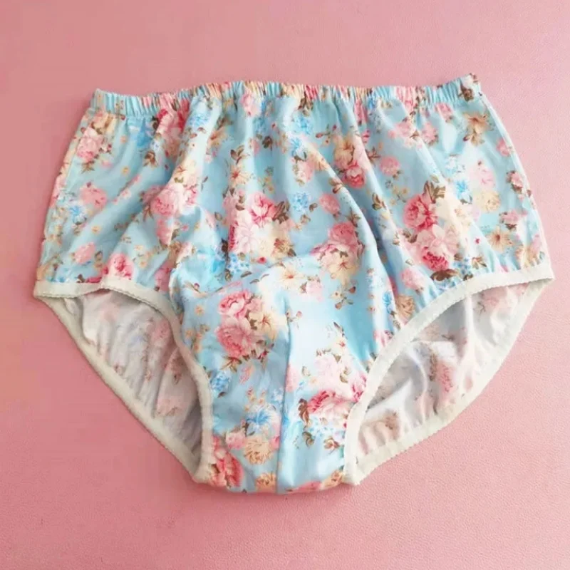 Pure Cotton Printing Man's Sexy Panties Cross-dressing Convex Pouch Comfortable Soft Lingerie Club Live Show Dance Costume