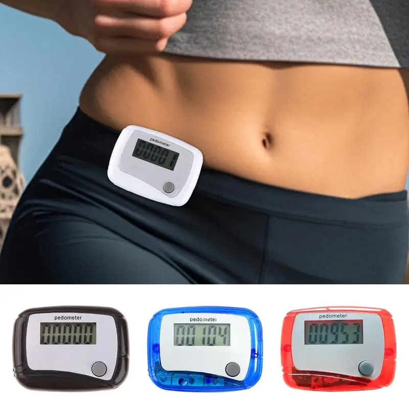Pocket Pedometer Mile Counter For Walking Digital LCD Pedometer Daily Target Monitor For Sports Travel Adventures Swimming