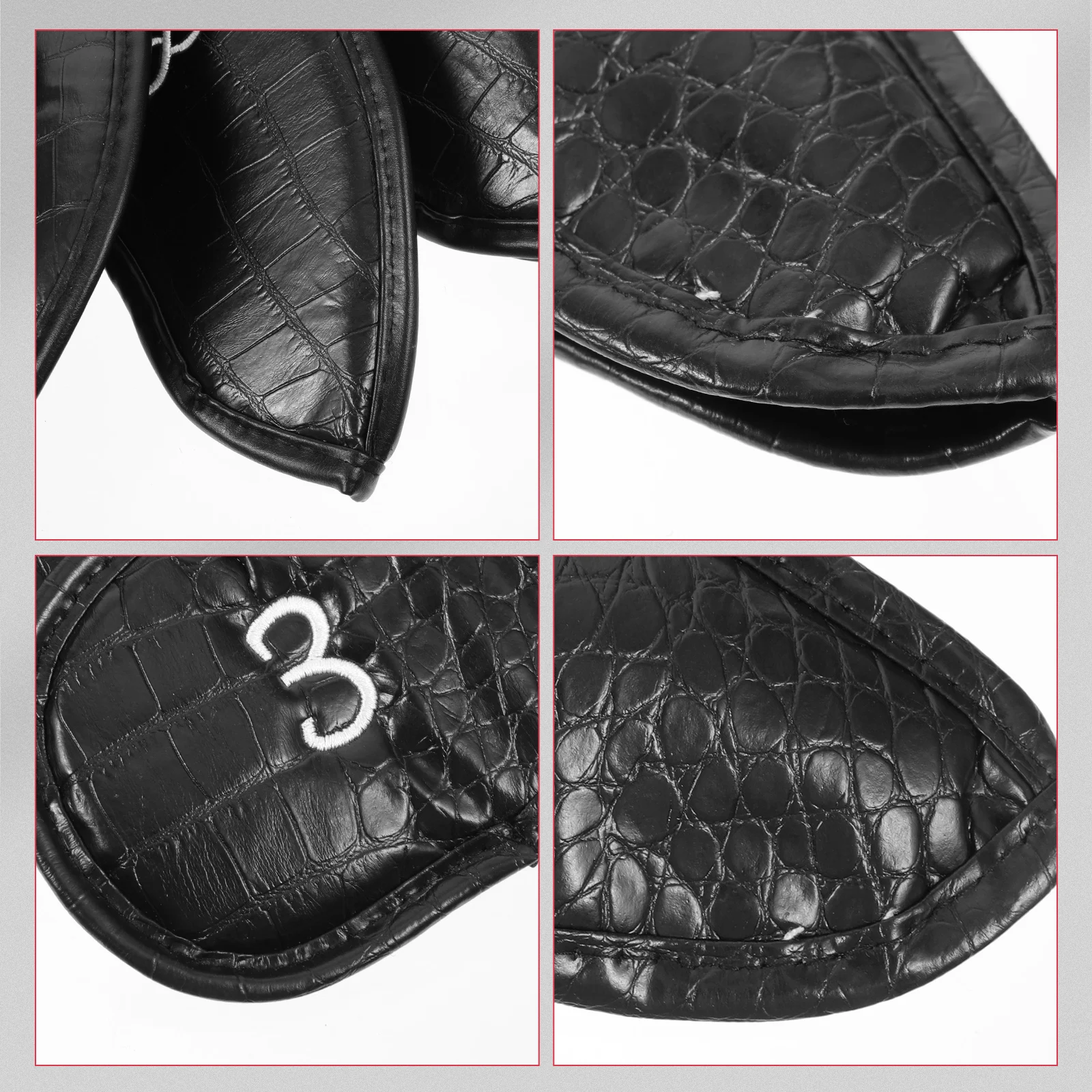 

12Pcs PU Golf Club Covers Heavy Duty Protection for All Clubs Smooth Elastic Covers Guard Against Impact Weather Damage Golfing