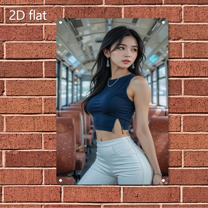 Letrero Metálico de Pared - Arte Moderno del Metro de Seúl, Decoración de Estilo Coreano para el Hogar, Cafetería, Bar u Oficina, Hierro Resistente con Fácil Instalación, Decoración Navideña