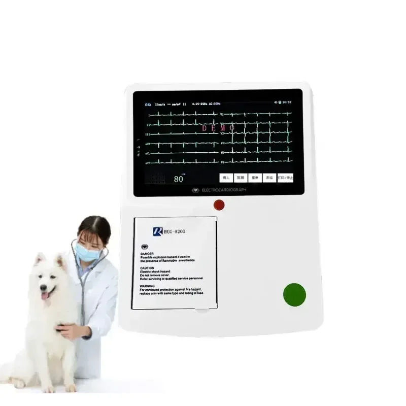 2025Veterinary ing 3  e-cg machine portable touch screen  vet pet  electrocardiogram