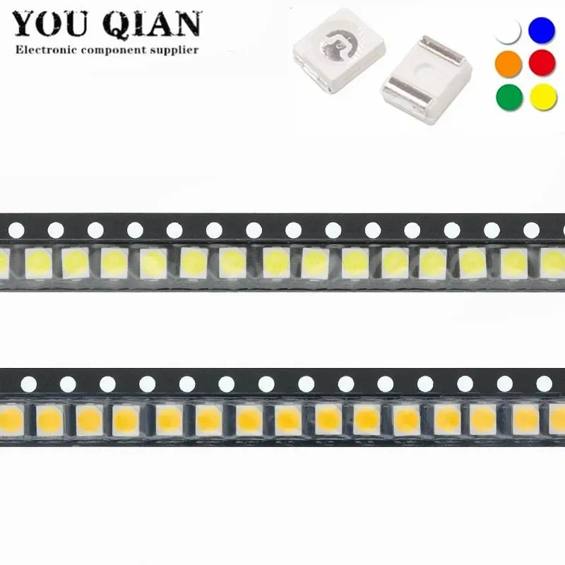 100pcs 1210 3528 SMD LED diodes light RGB Pink UV White red yellow green blue 3.5*2.8*1.9mm