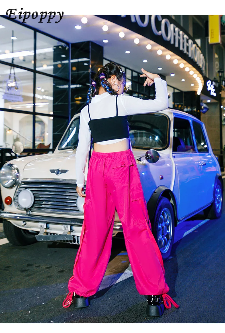 Kostum Jazz kostum Jalan goreng modis anak-anak setelan pakaian Hiphop anak-anak modis