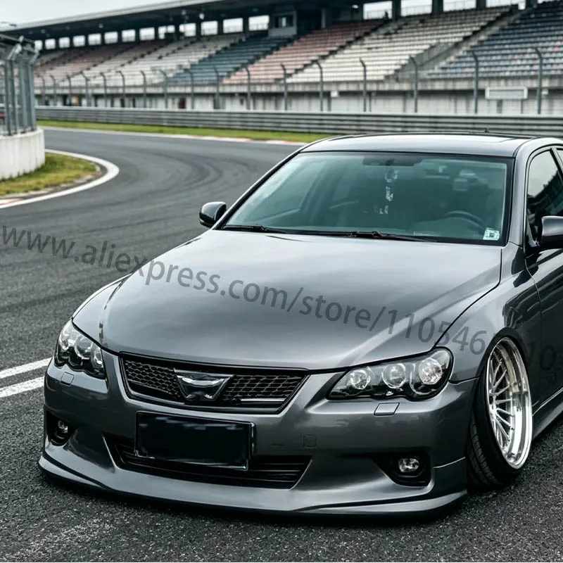 For 2005-2009 Old Toyota Mark X, Middle Mesh Grille, Chrome Front Bumper Grille Kit, Factory Independent R&D and Production. view 3