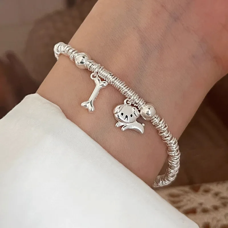

Dog Pendant Elasticity Bracelet For Women Girls Minimalist Cute Creative Design Classic Fashion Daily Party Jewelry Gift