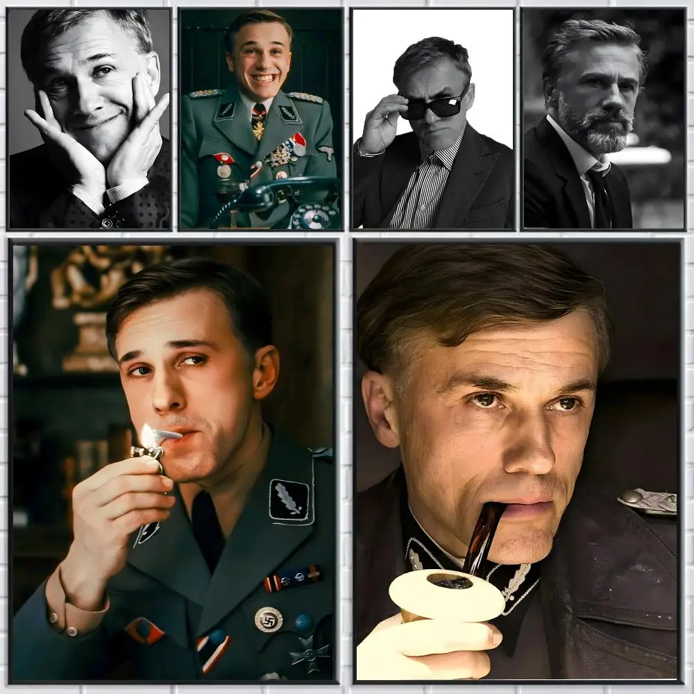 Christoph Waltz Poster HD Art Sticker Self Adhesive For Playroom Bedroom Hallway Home Wall Art Decor Gift