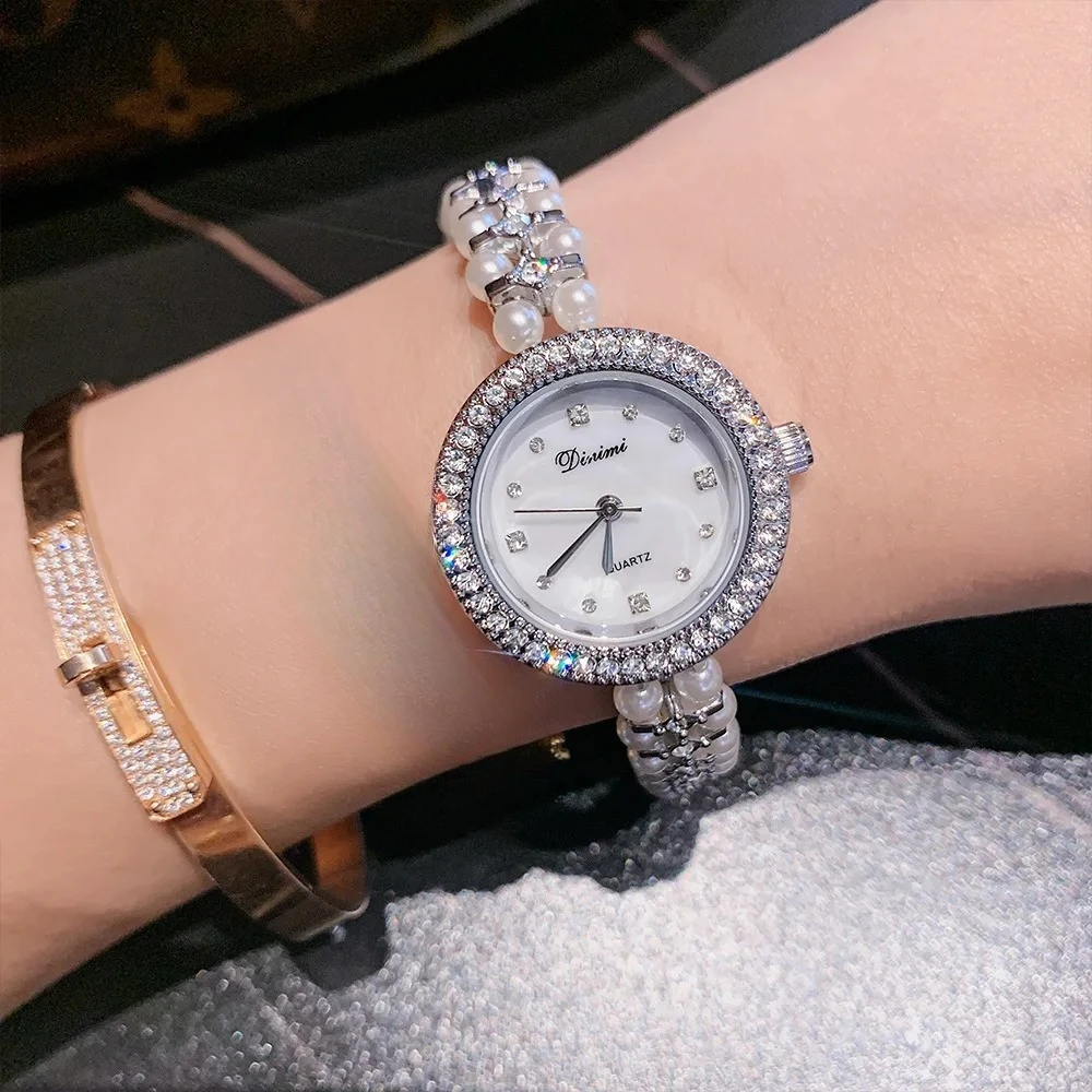 Elegant women's watch, bracelet watch, water pearl bracelet watch for women, luxury high quality women's watch, female gift