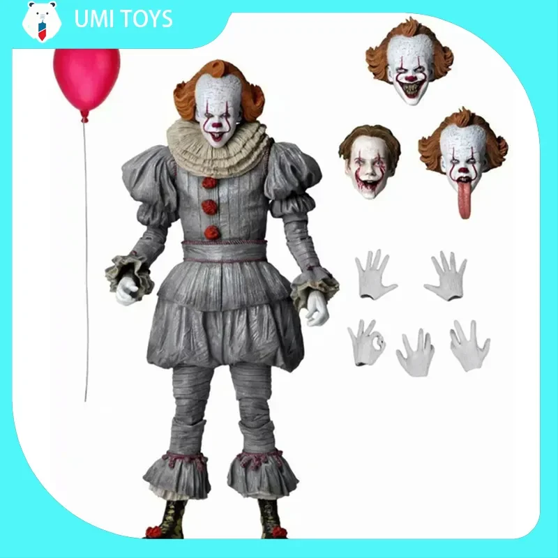 네카 페니와이즈 조커 피규어 스티븐 킹의 잇 페니와이즈 조커 광대 모델 할로윈 호러 장난감 크리스마스 수집 취미 선물