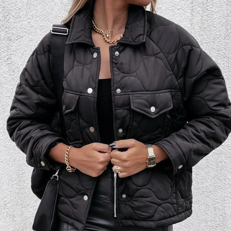 New Autumn Winter Women Oversize Vintage Plaid Blue Denim Parka Coat Casual Loose Long Cotton Jacket Outerwear Female 2024